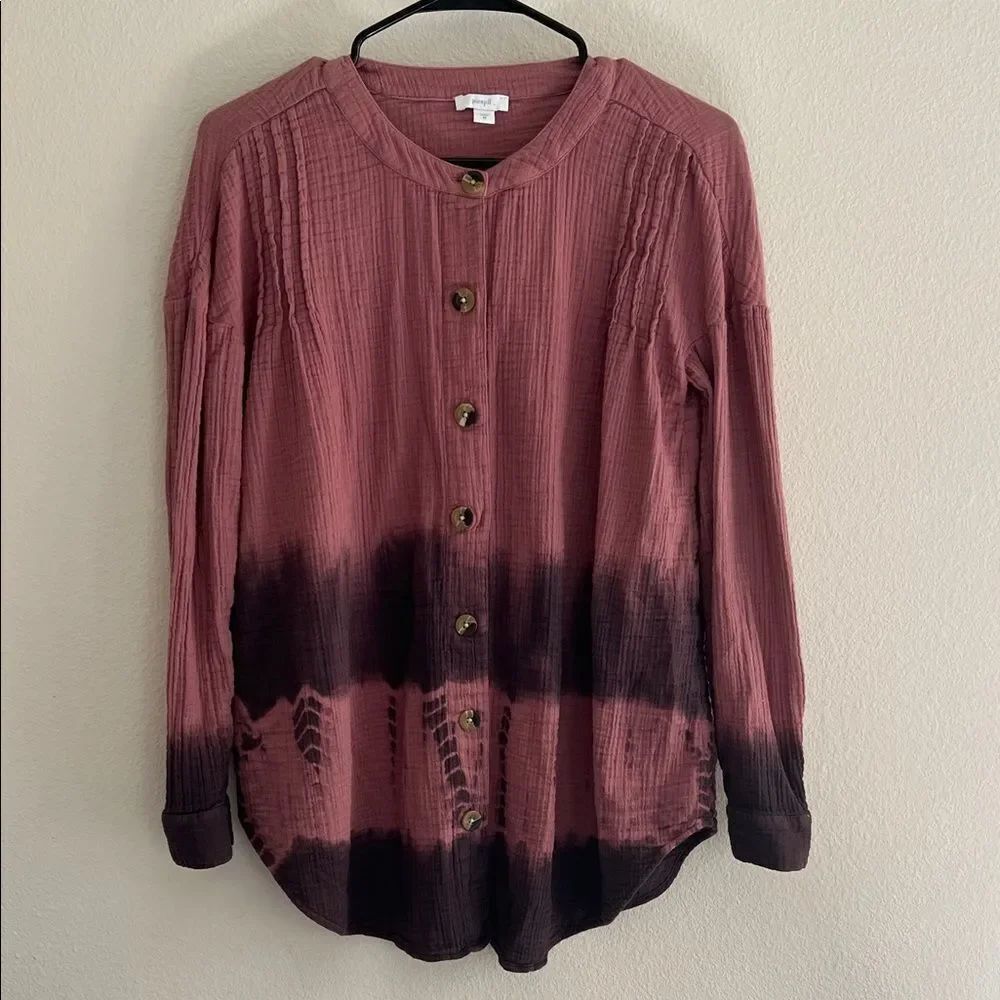 J. Jill Pure Jill tie-dyed double cloth tunic Top XS